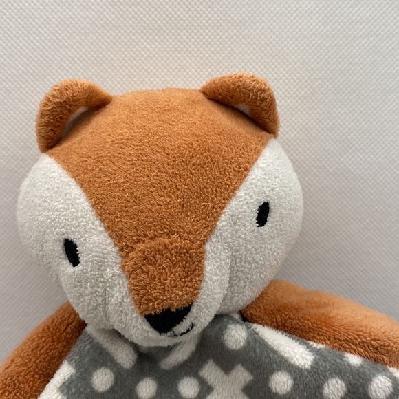 Levtex Baby Fox Plush Lovey Security Blanket Stuffed Animal Geometric Toy - Picture 2 of 10